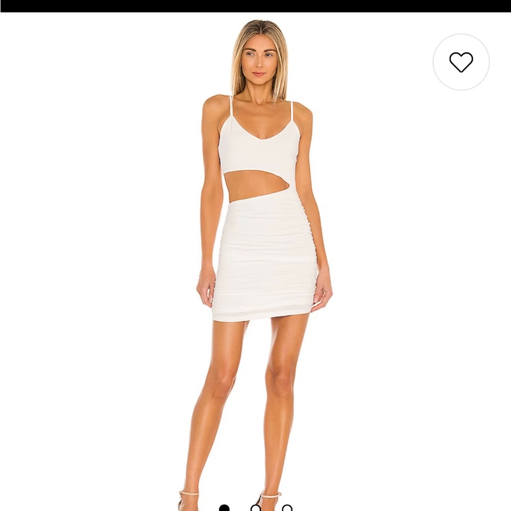 Superdown Darcey Ruched White Dress sized M